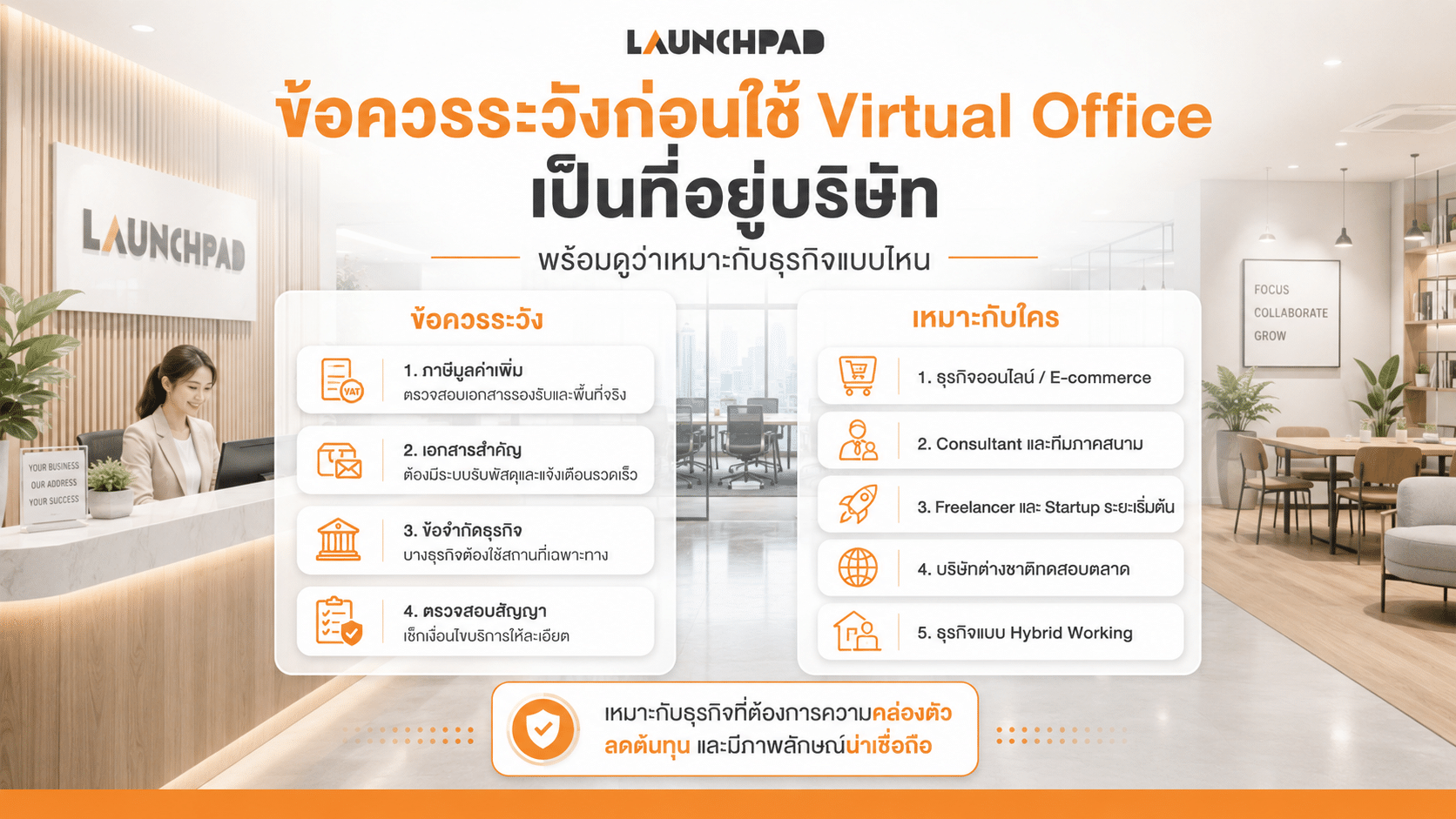 ข้อควรระวังก่อนใช้ Virtual Office เป็นที่อยู่บริษัท