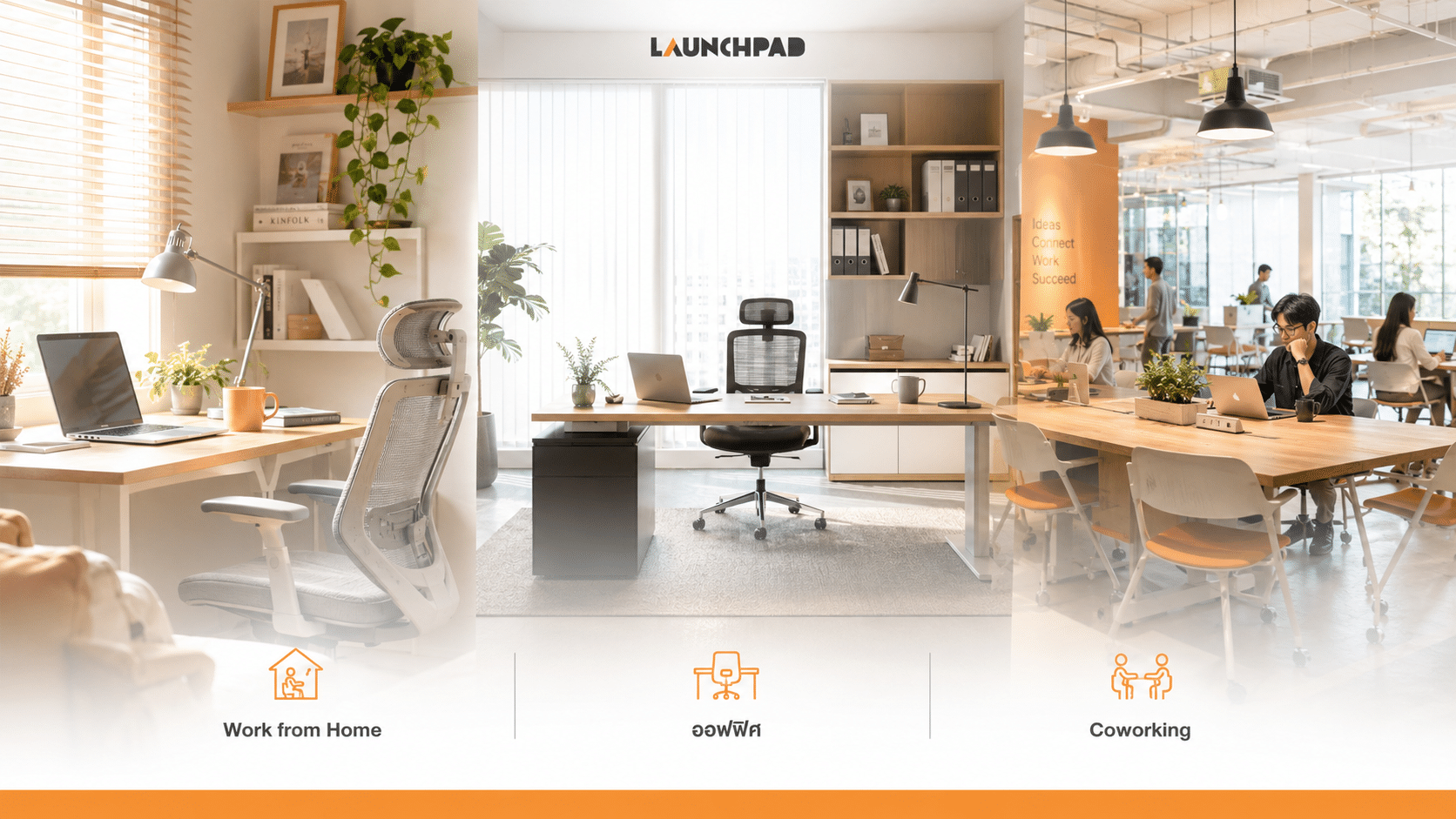 Work from Home vs ออฟฟิศ vs Coworking